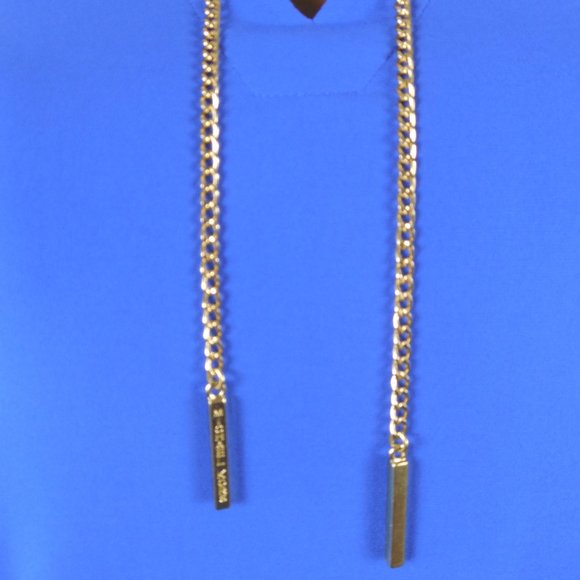 MICHAEL KORS Top S Petite Blue Sleeveless Shirt - Picture 4 of 10